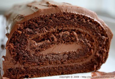 Rocambole de Chocolate com Café